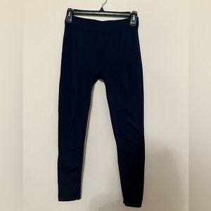 Blue fleece lined leggings